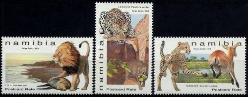 Namibie / Namibia 2019 - GROOT KATTE(N) / LARGE FELINES set (3) MNH - Posvars - Postfris ! Fauna !!!