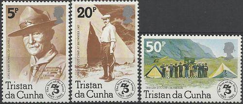 Tristan da Cunha 1982 - PADVINDERS / SCOUTS set (3) - Perfect U/M - Posvars - MNH - Baden Powell !