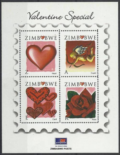 Zimbabwe 2008 - VALENTYN / VALENTINE DAY Min.Sheet - Perfect U/M - Posvars - Postfris - MNH !!!