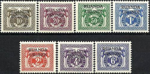 Ruanda-Urundi (Belgisch) 1959 - BOETE SEELS / POSTAGE DUE set (7) - Kompleet - Posvars - U/M - MNH !