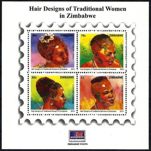 Zimbabwe (Rhodesia) 2013  HOOFTOOISELS / HEADDRESSES Min.Sheet MNH - Postfris - Posvars  Traditional