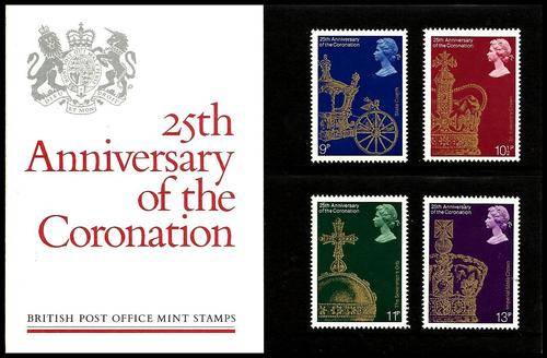 Engeland (England) 1978 - 25 Jaar KRONING / CORONATION set (4) MNH - Posvars - Presentation Pack !!!