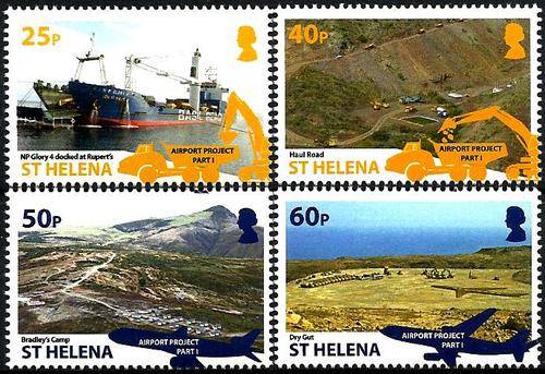 Sint Helena 2014 - VLIEGVELD / AIRPORT PROJECT Part I set (4)  MNH - Posvars - Postfris ! Aviation