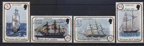 Tristan da Cunha 1983 Ships - SEILBOTE / SAILING SHIPS - 2nd series - SG 341-344 U/M !!! Posvars !!!