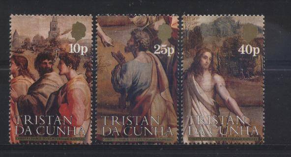 Tristan da Cunha 1983 Paintings by RAPHAEL set complete - SG 361-363 U/M !!! Posvars !!!