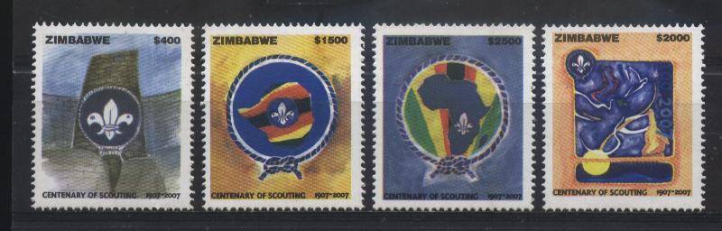Zimbabwe 2007 Scouts - PADVINDERS / SCOUTING set complete !!! U/M !!! Posvars !!!