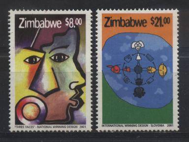 Zimbabwe 2001 Art - DIALOGUE / DIALOOG stel - Complete !!! SG 1064-1065 U/M !!! Posvars !!!