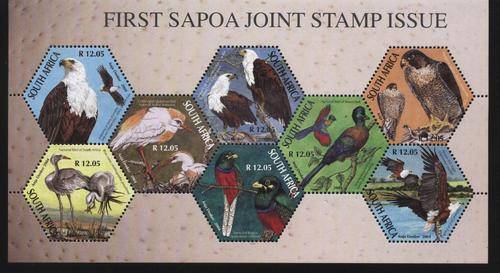 Suid-Afrika 2004 SAPOA 1st. Issue Complete Sheet !!! Birds - Fauna - SACC 1655 U/M !!! Posvars !!!