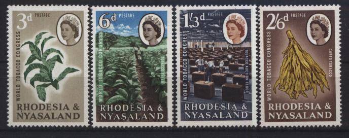 Rhodesia & Nyasaland 1963 World Tobacco Congress set !!! SACC 44-47 - U/M !!! Posvars !!!