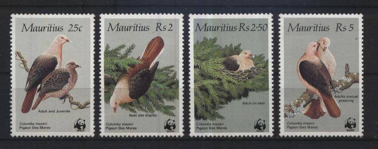 Mauritius 1985 WWF Birds / Voels - Stel van 4 !!! Kompleet !!! SG 708-711 !!! U/M ! Posvars !