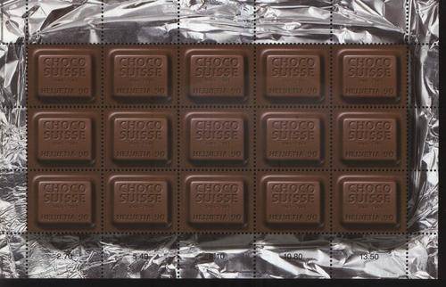 Switserland / Switzerland 2002 - CHOCOLATE Complete Sheet !!! U/M !!! Posvars !!!