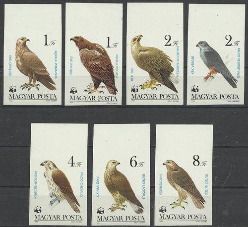 Hungaria / Hongarye 1983 WWF - VOELS - BIRDS set IMPERFORATED - Complete !!! Scarce !!! U/M !!!