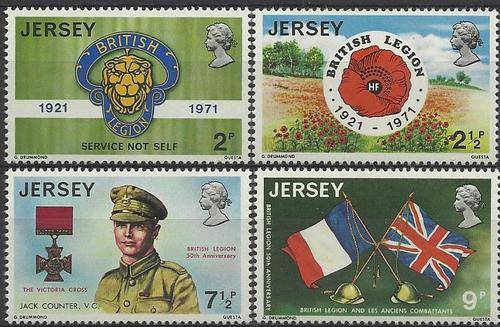 Jersey 1971 - BRITISH LEGION set (4) - Kompleet - Posvars - Perfect U/M ! Military !