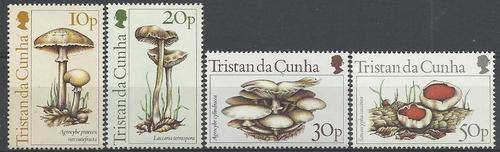 Tristan Da Cunha 1984 - PADDESTOELEN / SAMPIOENE / FUNGI set (4) ! U/M ! Posvars ! Flora.