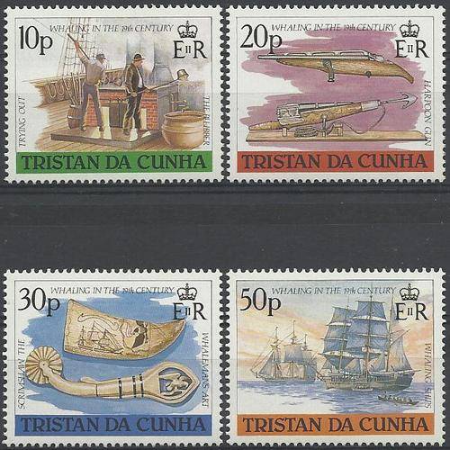 Tristan da Cunha 1988 - WALVISVANGS stel / WHALING set (4) - Kompleet - U/M - Posvars - MNH ! Ships