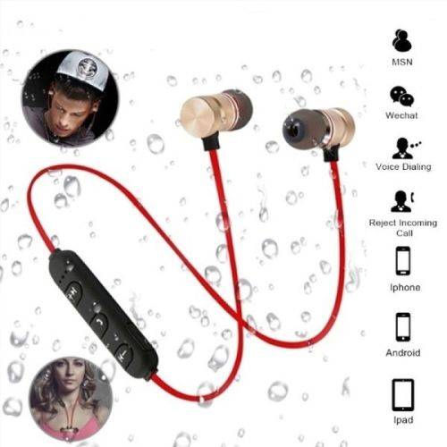 Sport Wireless Bluetooth Headphone Metal Magnetic Stereo Bass Headset Earphone
