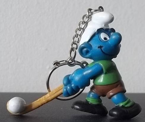 Original Vintage FIELD HOCKEY SMURF ! W. Germany Light Stick Variant GREAT CONDITION ! RARE! Smurfs!