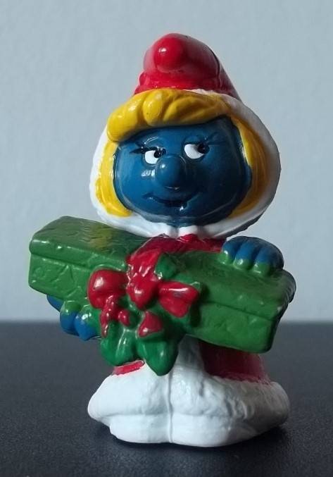 Mrs. Claus Smurfette !! Peyo Hong Kong !! 1981 !! Smurfs! RARE + VALUABLE ! GREAT CONDITION !!!