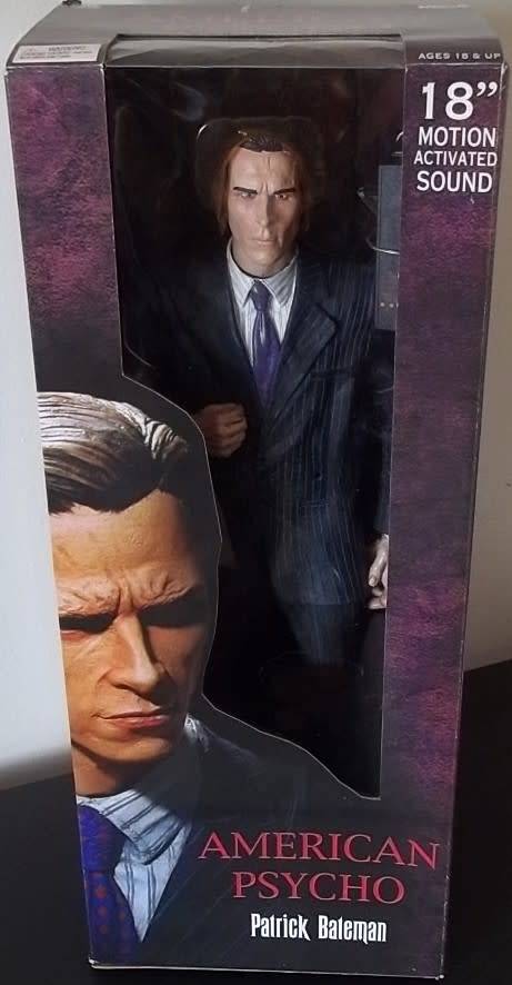 18 Inch Motion-Activated Talking AMERICAN PSYCHO PATRICK BATEMAN ! NECA Mint In UNOPENED Box