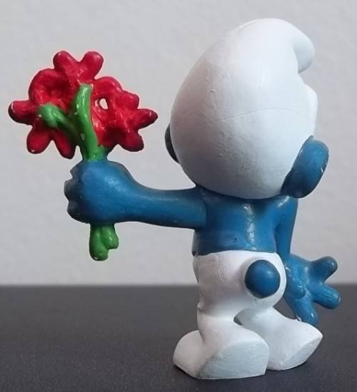 Original Vintage LOVER SMURF !! Peyo WEST GERMANY !! LIGHT SKIN THIN HEAD VARIANT!! Smurfs!!