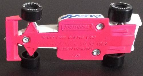 GRAND PRIX RACING CAR ! RARE White + Blue + Pink VARIANT ! Matchbox !! EXCELLENT !