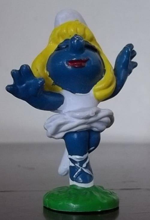 Original Vintage BALLERINA SMURFETTE ! GREAT CONDITION !! Peyo Hong Kong ! 1978 ! Smurfs!