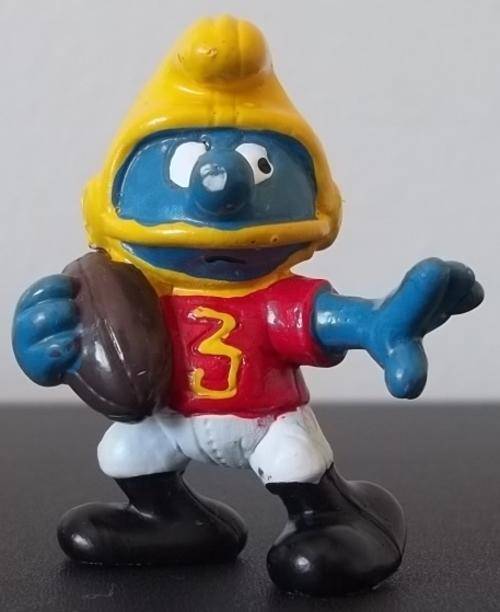 Original Vintage AMERICAN FOOTBALLER SMURF !!! EXCELLENT CONDITION !! 1980 RARE !! Smurfs!