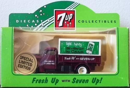 Lledo 7 UP COLLECTIBLES LIMITED EDITION 1939 FORD CANVAS BACK TRUCK !! RARE ! + Original Box ! 7UP