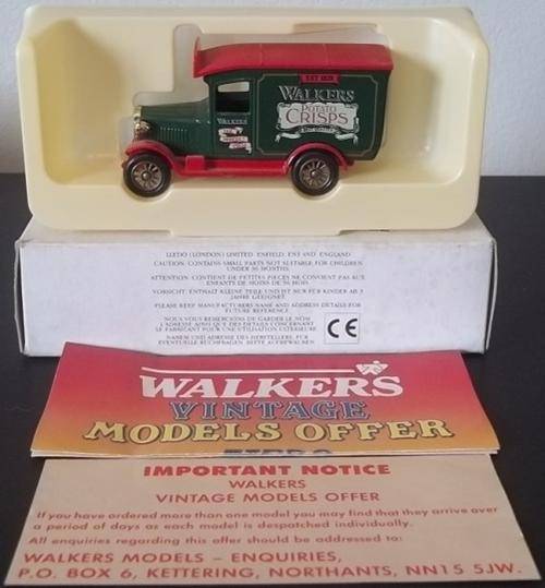 Lledo 'WALKERS' 1920 MODEL 'T' FORD VAN !!  RARE ! Excellent + Original Box !