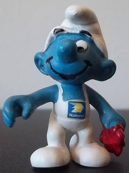 National Gas Promo Petrol Attendant SMURF !!! RARE PROMOTIONAL SMURF !! Smurfs!