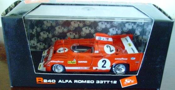 BRUMM 1/43 R240 ALFA ROMEO 33TT12 1000KM SPA 1975 !!  1st PESCAROLO-BELL !! MINT with  Original Box