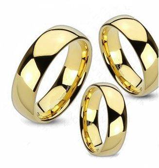 **TRADITIONAL CLASSIC SMOOTH 6MM WEDDING BAND CLAD IN 18K YELLOW GOLD