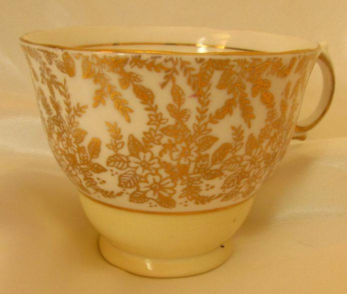 Clough China Cup:  White & Gold.  Come have a look!
