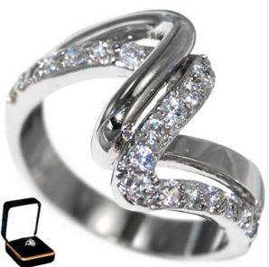 0.95CTW BRILLIANT STONE microset FOREVER RING size 8