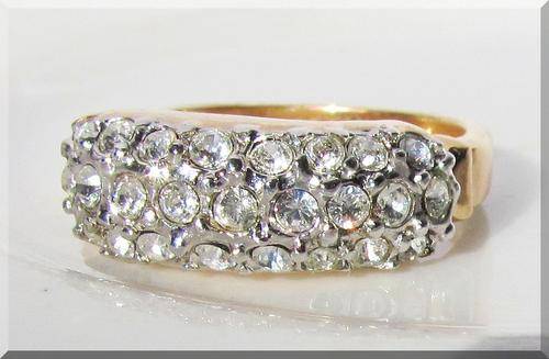 0.50CT OF GOLD 18K GOLD CLAD ETERNITY RING size 4