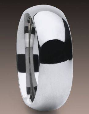 **75% REDUCED SHIPPING!**STUNNING TUNGSTEN CARBIDE SATIN DOME RING size 10