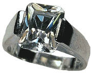 **50% REDUCED SHIPPING!**2.20 CTW SUPERB EMERALD CUT ENGAGEMENT RING SIZE 4