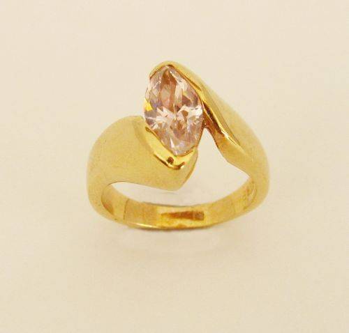 Marquise CZ Diamond Clad in 18K GP Gold  Ring!