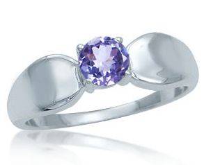*FREE SHIPPING**Natural Tanzanite 925 Silver Solitaire Ring sz5