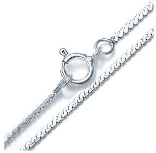 **SAVE R225!**1.5mm flat S curb cable chain 18 inch solid sterling silver