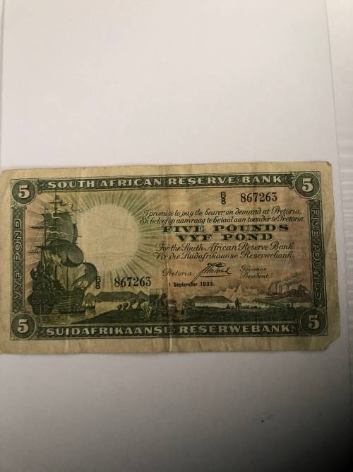 1933 Five Pound Bank Note