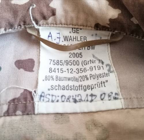German Army  Bundeswehr Desert Camo Jacket