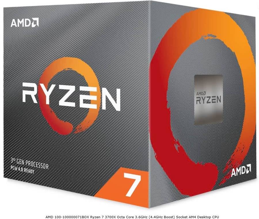 AMD 100-100000071BO AM4 Ryzen 7 3700X 8Core 16 Thread Wraith Prism LED Premium Cooler