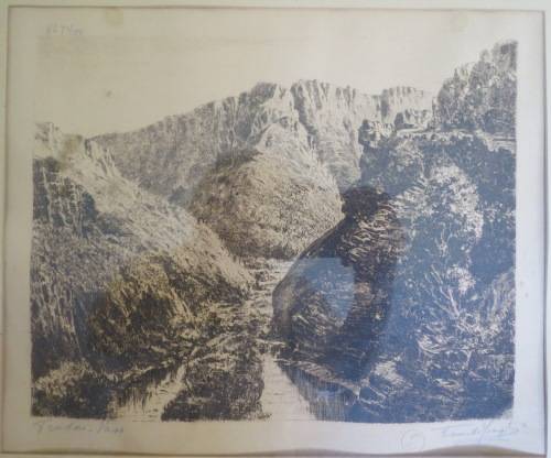 Tradow`s Pass- Tinus de Jongh etching 70/150