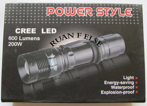 600LM CREE LED Rechargeable Flashlight 200W **New Arrival** LIMITED STOCK