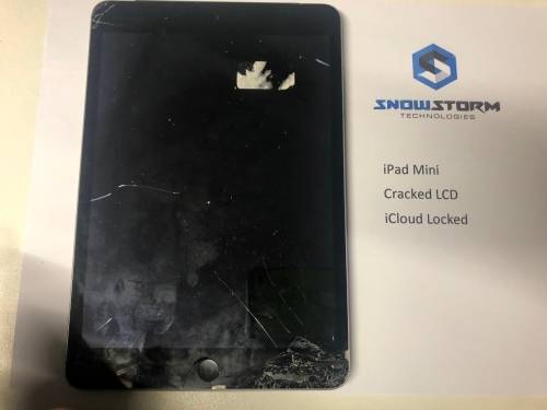 iPad Mini *Cracked LCD* iCloud Locked* Parts or Repair