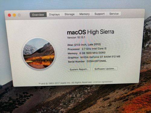 iMac 21.5`, 1TB HDD,  i5
