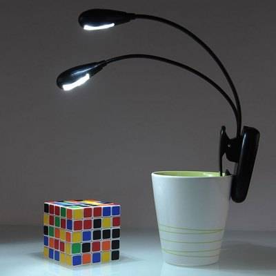 Clip-on LED Gooseneck Light Reading Book Desk Lamp