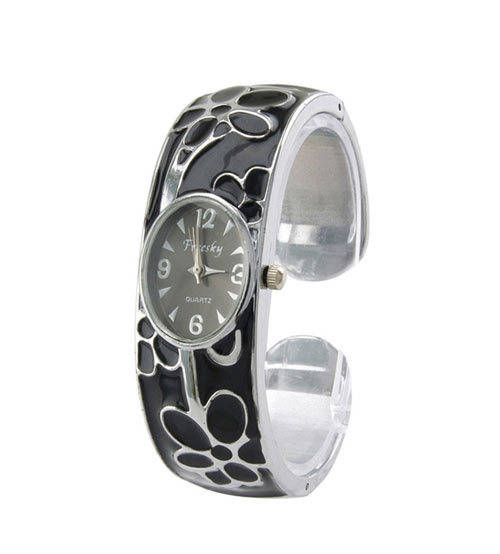 YR WH189 Fashion Gorgeous Built-in Round Dial Women Bracelet Watch - BLACK