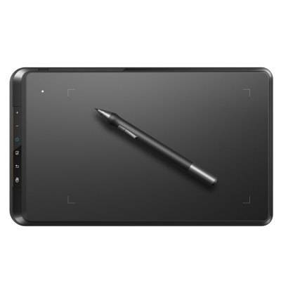 UGEE EX07 Digital Painting Graphic Tablet with P50S Drawing Pen  -  BLACK
